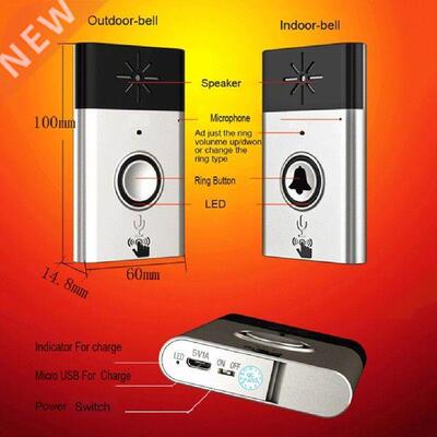 1 to  H6 Wireless Voice Intercom Doorbell 00m Distance