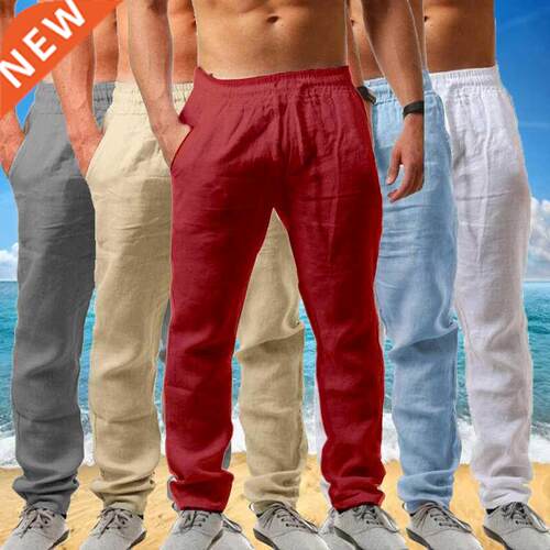 Fashion New en's Trousers Cotton Linen Pants ale Suer So