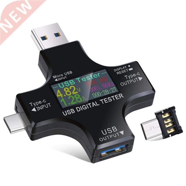 2 In 1 Type C USB Tester Color Screen LCD Digital Multimeter