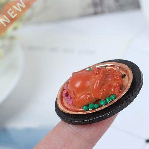 Dollhouse Miniature Food Christmas Turkey With Lid Pretend