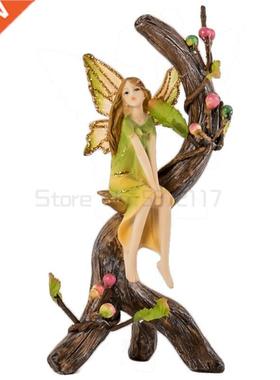 Europe Pastoral Forest Angel Figurines Home Decor Desktop