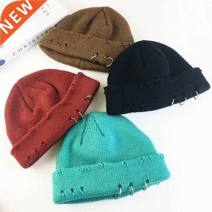 Winter Harajuku Women Skullies Knitted Fashion Warm Thick Ha