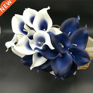 Navy Blue Calla Lilies PU Real Touch Flowers Wedding decorat
