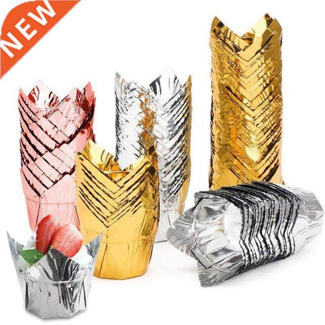 50 Peces Cake Muffn Cups Holder Heavy Duty Heat Resstant