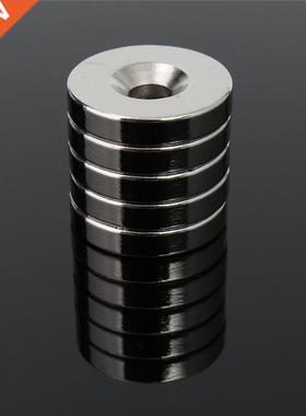 5pcs 20 x 4mm Round Neomium Counter Sunk Ring Magnets Hole
