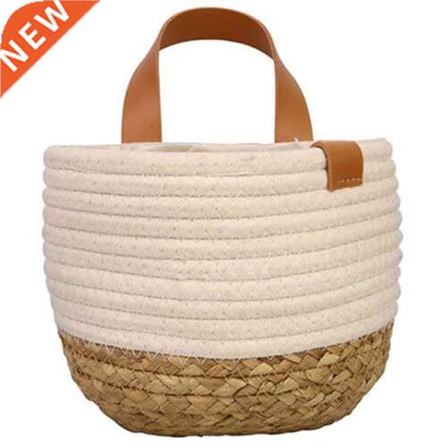 Rope Planter Straw Cotton Woven Basket Flower Pot Home Decor