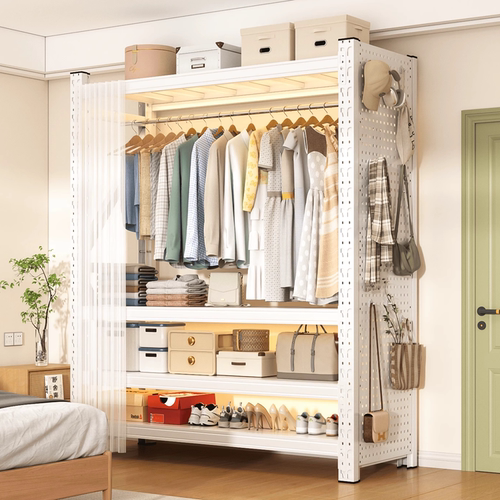 大容量无甲醛层高可调简易衣柜