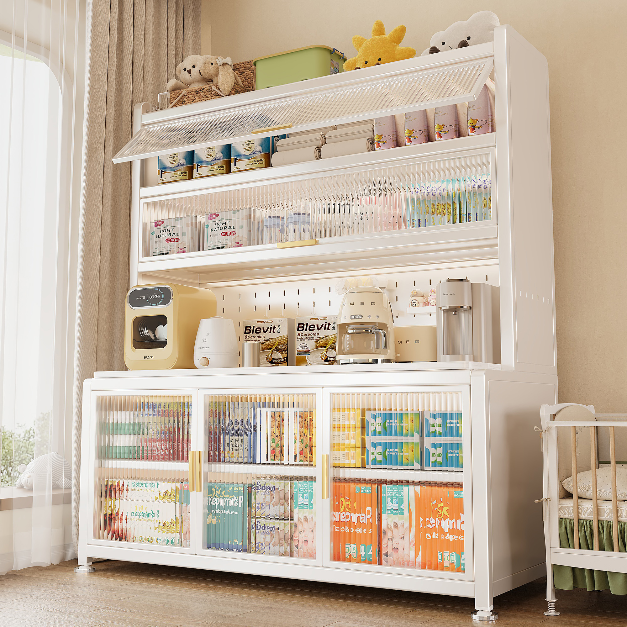 全网热销10w+】无甲醛多层收纳柜