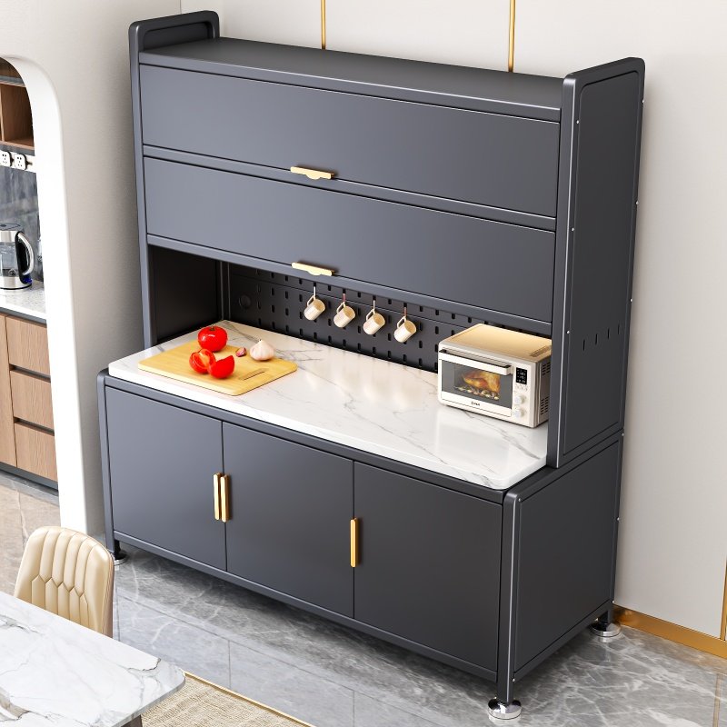 厨房置物架家用落地岩板餐边柜靠墙一体储物柜多功能微波炉收纳柜,厨房/烹饪用具,微波炉置物架,淘宝优惠券,粉丝福利购,淘宝优惠卷