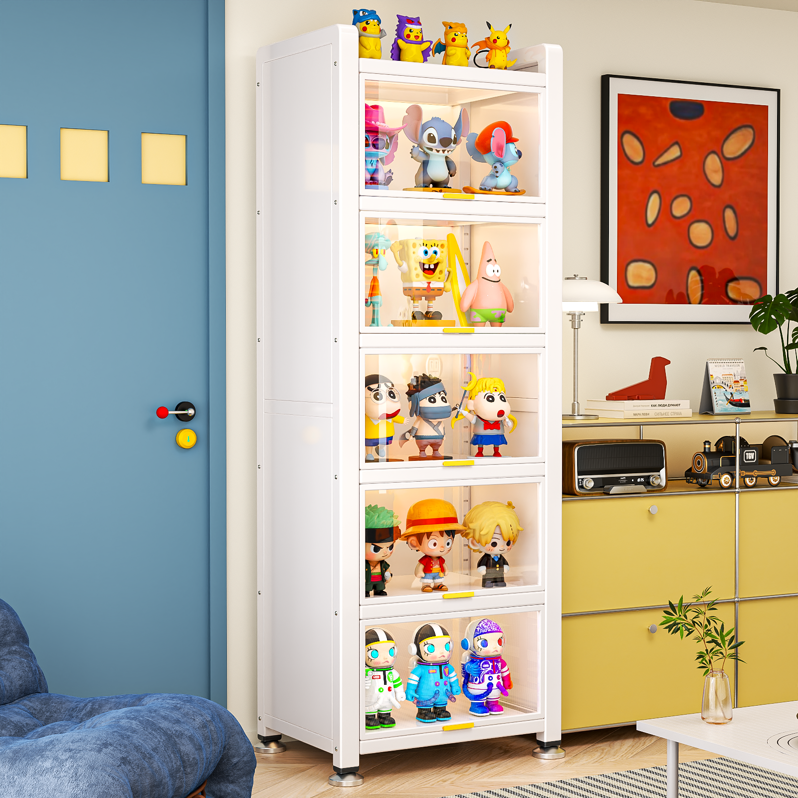 手办展示柜家用亚克力透明模型玩具娃娃陈列柜盲盒积木防尘置物架,商业/办公家具,置物架/陈列架/储物架/展示架,淘宝优惠券,粉丝福利购,淘宝优惠卷