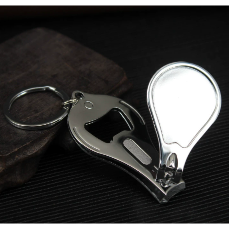 多功能指甲刀指甲钳剪带开瓶器锉锋利带钥匙圈便携