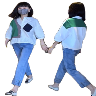 正品短袖衬衫女2026春装新款韩版宽松休闲薄款棉衬衣流行爆款上衣