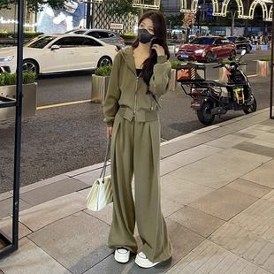 运动卫衣套装 休闲时尚 女 2025年新款 入秋流行穿搭一整套高级感秋季