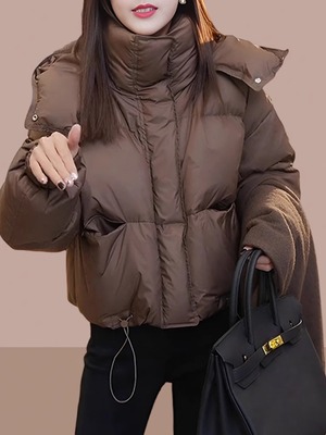 小个子短款加厚羽绒服面包服