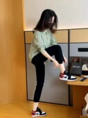 休闲裤 春夏装 轻奢高级感穿搭小个子正肩条纹衬衫 套装 子两件套 女装