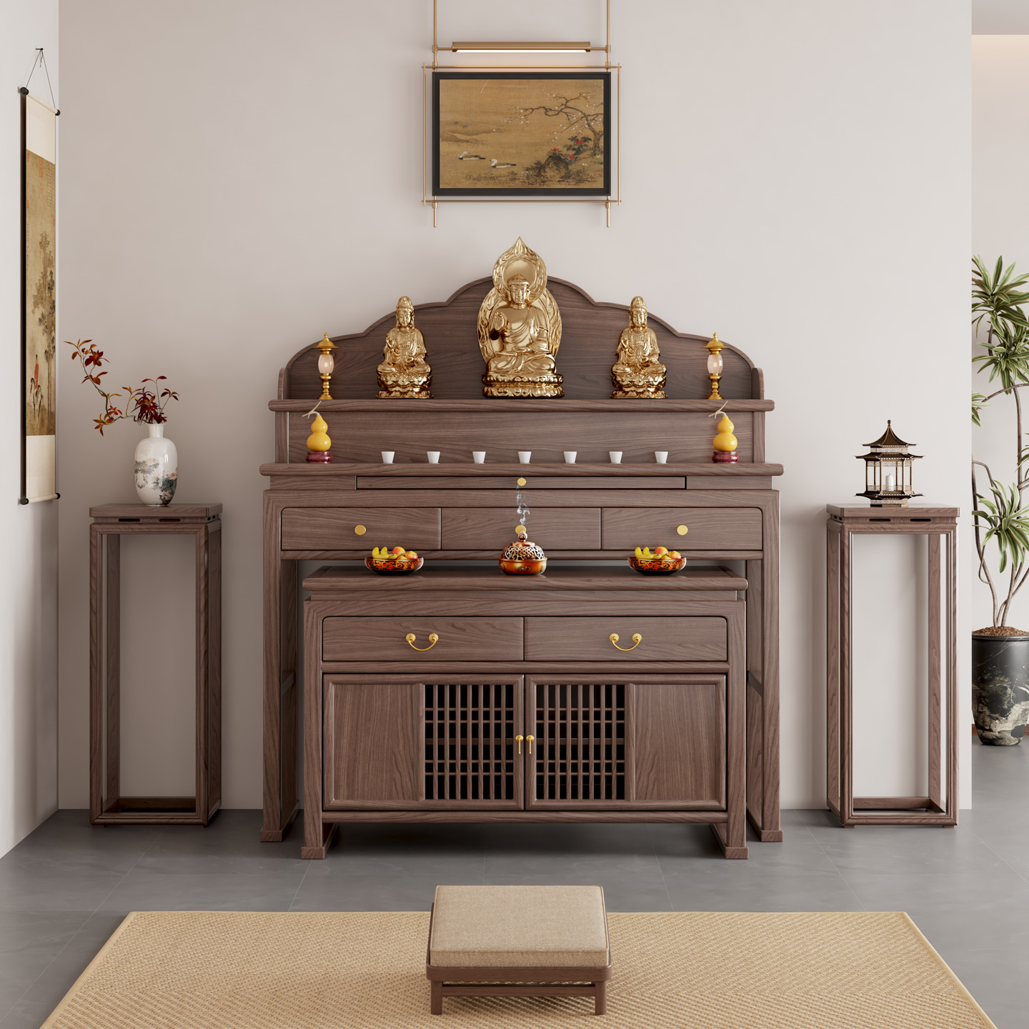 实木供桌香案家用神台佛柜免安装