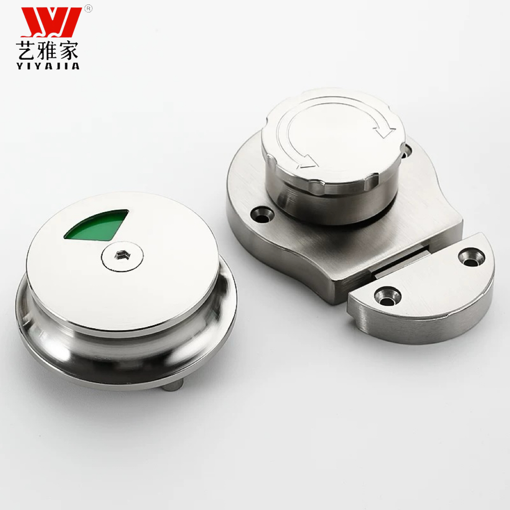 公共卫生间隔断五金配件门锁厕所隔断门有无人指示锁隔断门插销锁