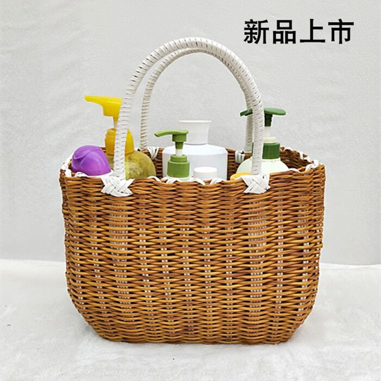 塑料编织手提购物买菜篮