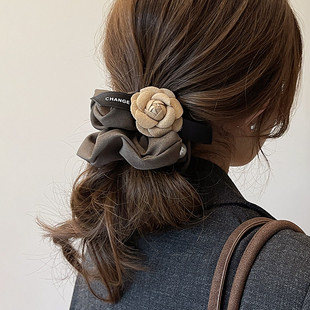 气质出众~山茶花珍珠小香风新款头绳大肠圈发圈发饰发绳韩国头饰