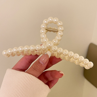 珍珠发夹后脑勺鲨鱼夹碎发夹韩国抓夹女夹子头饰2025年新款发量多