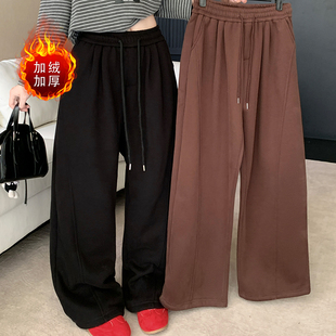 弯刀裤 休闲大码 大码 女装 加绒 遮肉显瘦长裤 冬季