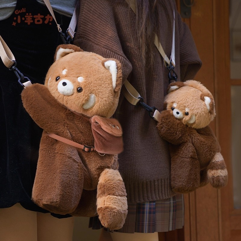 【小羊古力】小熊猫趴趴包斜挎包