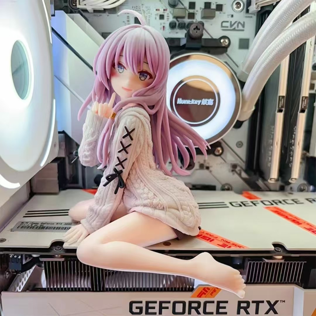 伊蕾娜手办机箱手办电脑摆件显卡手办机箱摆件电脑周边显卡摆件 - 雪月动漫出品