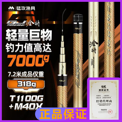 猛攻淦将鲢鳙鱼竿淦将轻量巨物竿手竿青鲟大物杆鱼竿超轻竿硬台竿