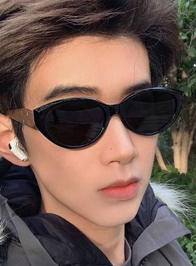 2025新款复古猫眼木纹墨镜女高级感可配近视防紫外线街拍出片达人