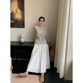 「闭店清仓不退不换」法式 百搭高腰大摆显瘦半身裙女A字半身裙