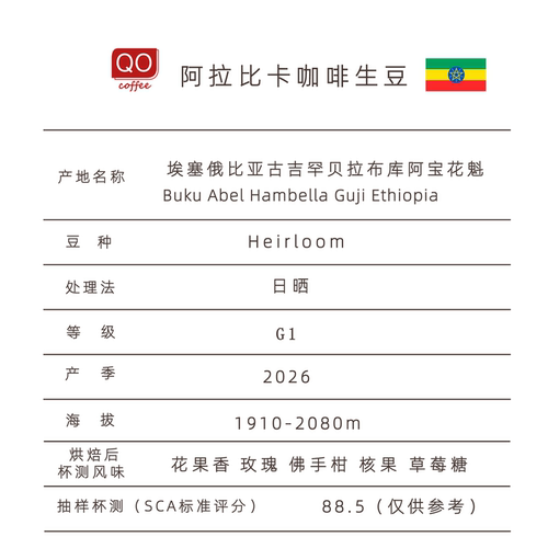 布库阿宝花魁bukuabel生咖啡豆