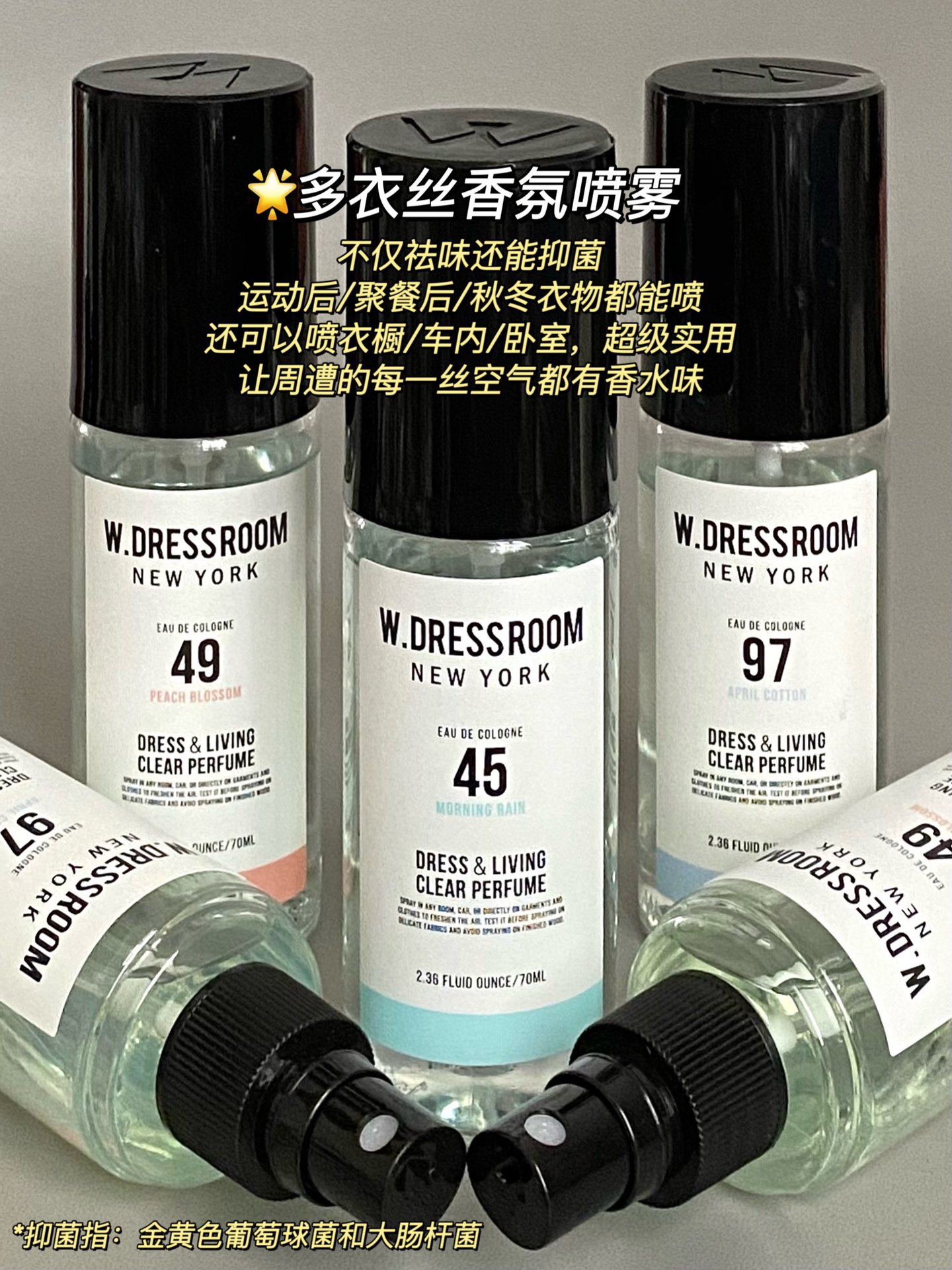 韩国w.dressroom多衣丝香氛喷雾衣物除味喷雾室内空气清新剂150ml 彩妆/香水/美妆工具 香水 原图主图