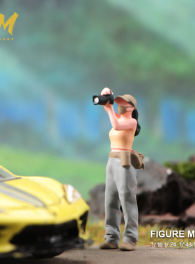 VM 1/87/64/43/24/18 户外摄影师微缩场景模型搭配手工涂装小人偶