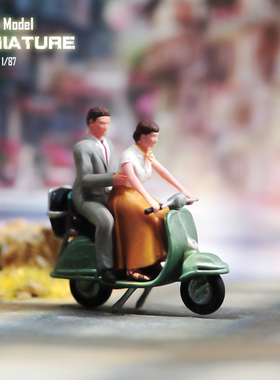 VM1/87/64/43/24/18罗马假日套装微缩场景微拍摄影模型搭配小人偶