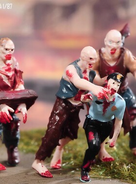 VM1/87/64/43行尸走肉丧尸微缩场景微拍摄影车模型搭配手办小人偶