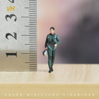 VM 1/72/64 Air Force pilot airport miniature scene model paired with 3D color printed doll model thumbnail 4