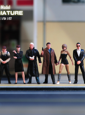 VM1/87/64/43/24银翼杀手6人微缩场景微拍摄影车模型手办小人偶