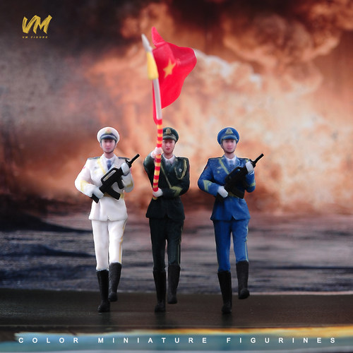 VM FIGURE 1/64/43比例仪仗队微缩场景模型搭配3D彩色打印人偶