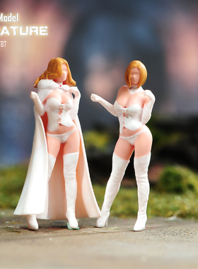 VM1/87/64/43 白皇后系列微缩场景微拍摄影车模型搭配手办小人偶