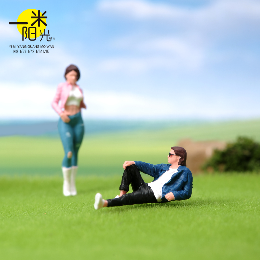 模型搭配小人偶diy涂装沙盘摆件