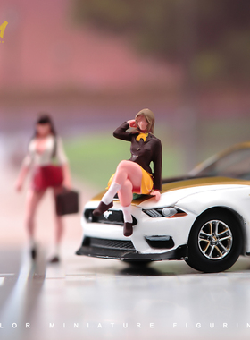 VM 1/87/64/43/24/18 混血春丽手工涂装微缩人偶场景模型摆件