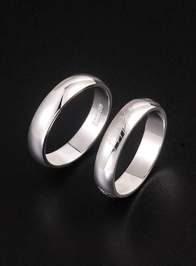 s925纯银指环王至尊魔戒男女款欧美复古学生单身潮人光面情侣戒指