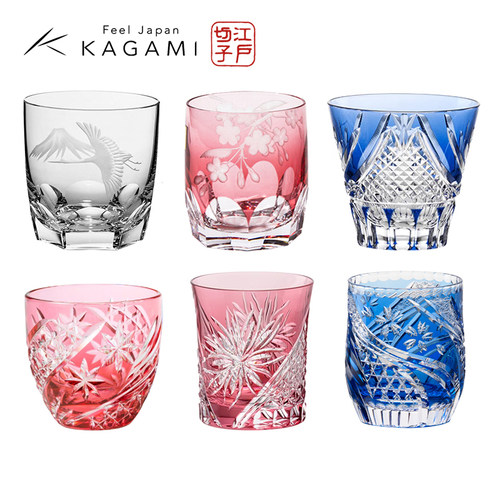 日本KAGAMI江户切子洋酒对杯