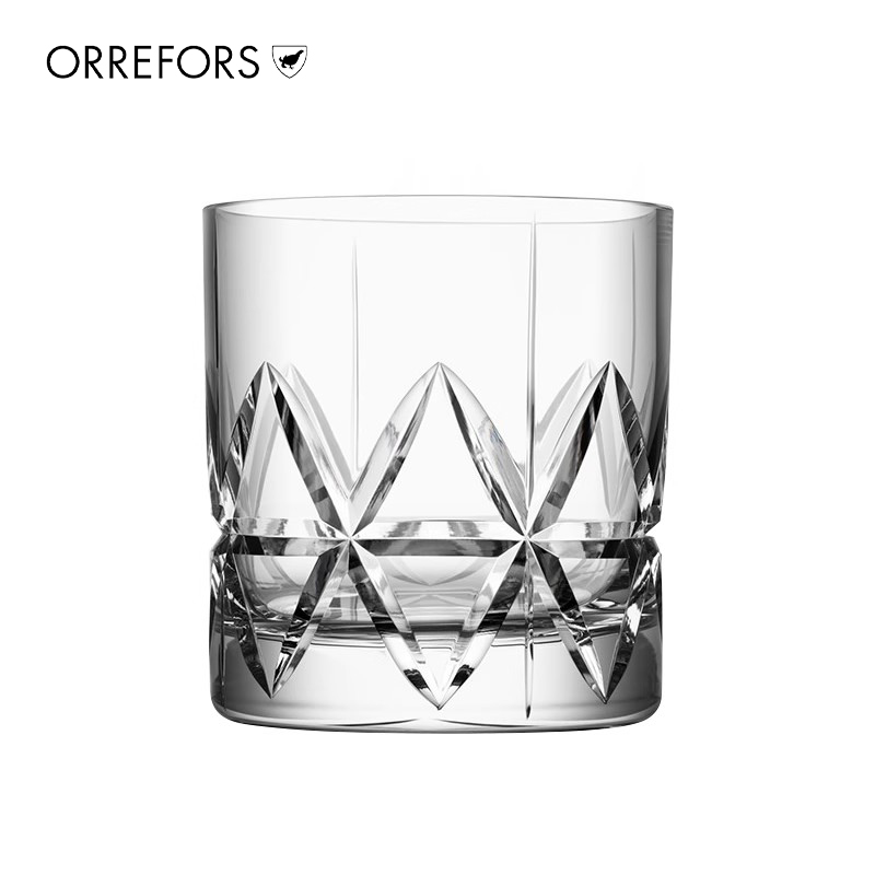 Orrefors水晶玻璃洛克杯PEAK威士忌杯进口北欧洋酒杯4支套装家用