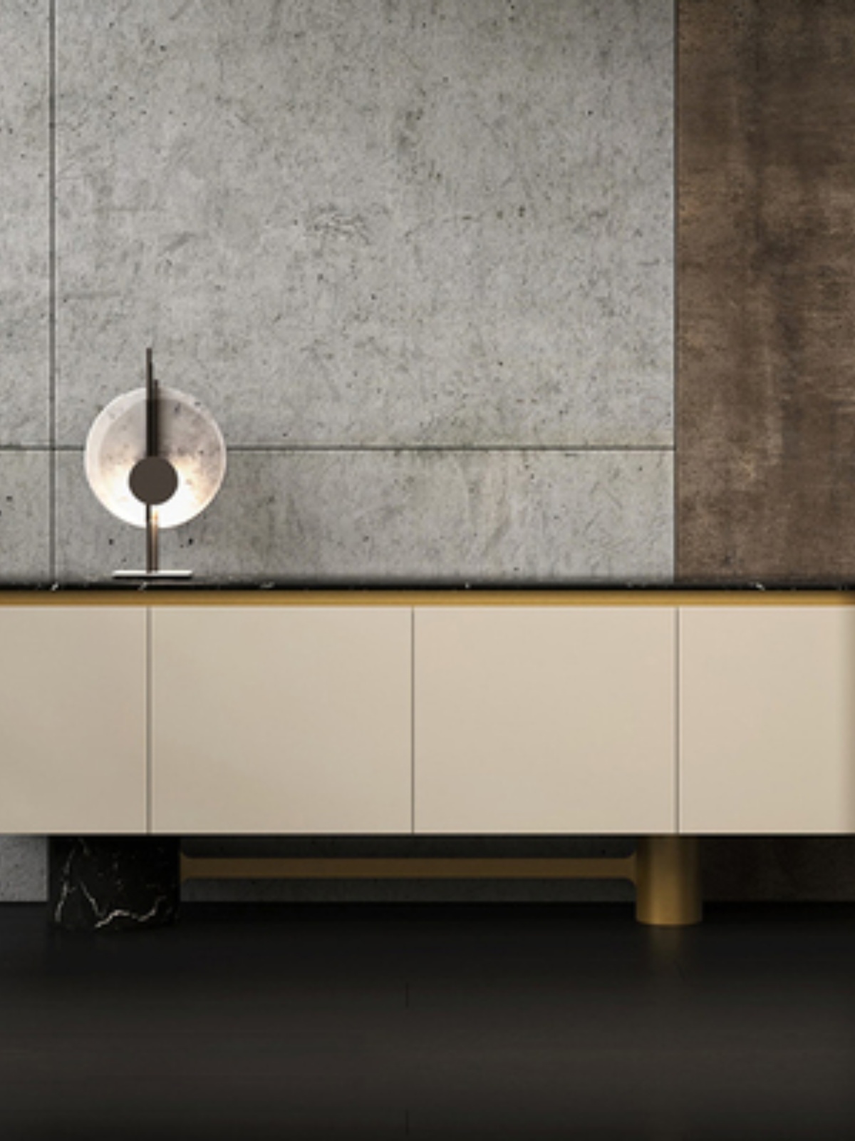 大理石电视柜落地客厅家用设计师高档小户型边柜意式轻奢储物柜