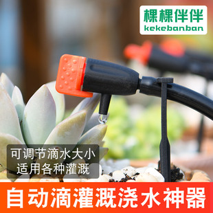 可调节滴头滴水家用滴灌盆栽多肉绿植浇水器懒人自动浇花神器专用