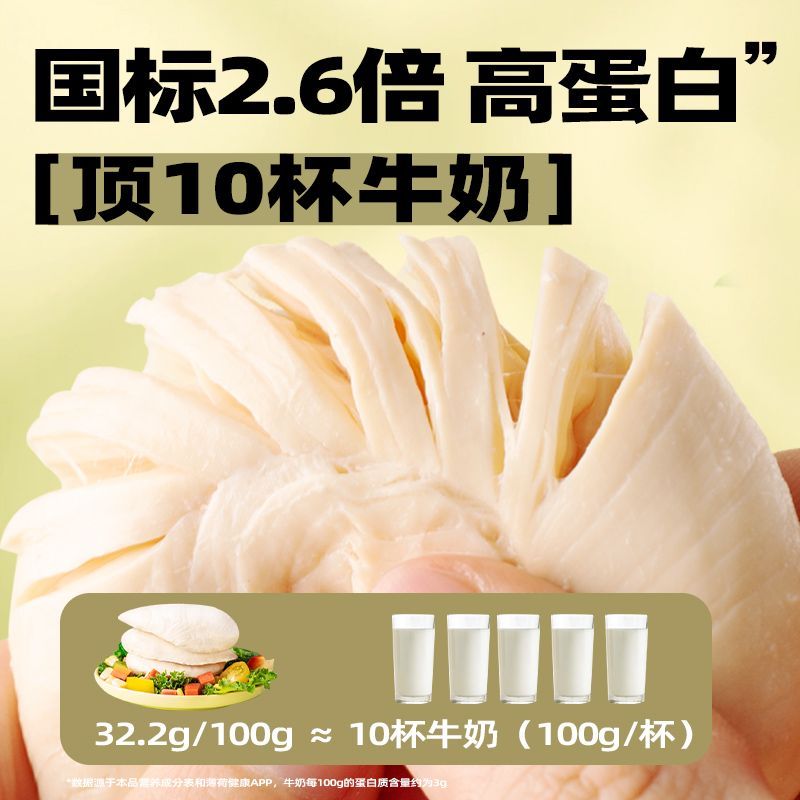 水煮鸡胸肉即食无添加高蛋白低脂肪运动健身营养代餐速食饱腹