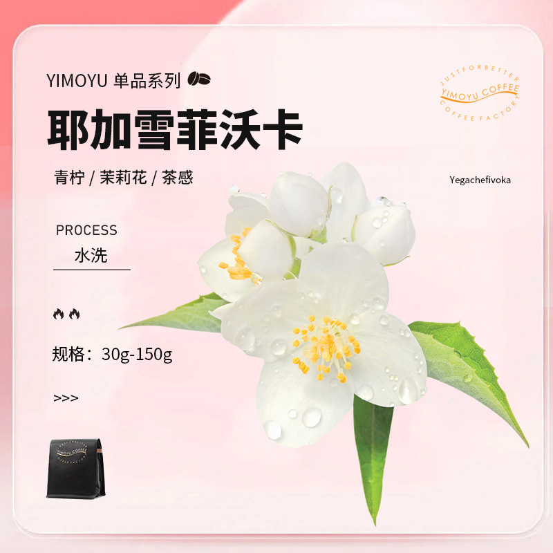 摸鱼家精品单品咖啡豆埃塞俄比亚耶加雪菲沃卡150g