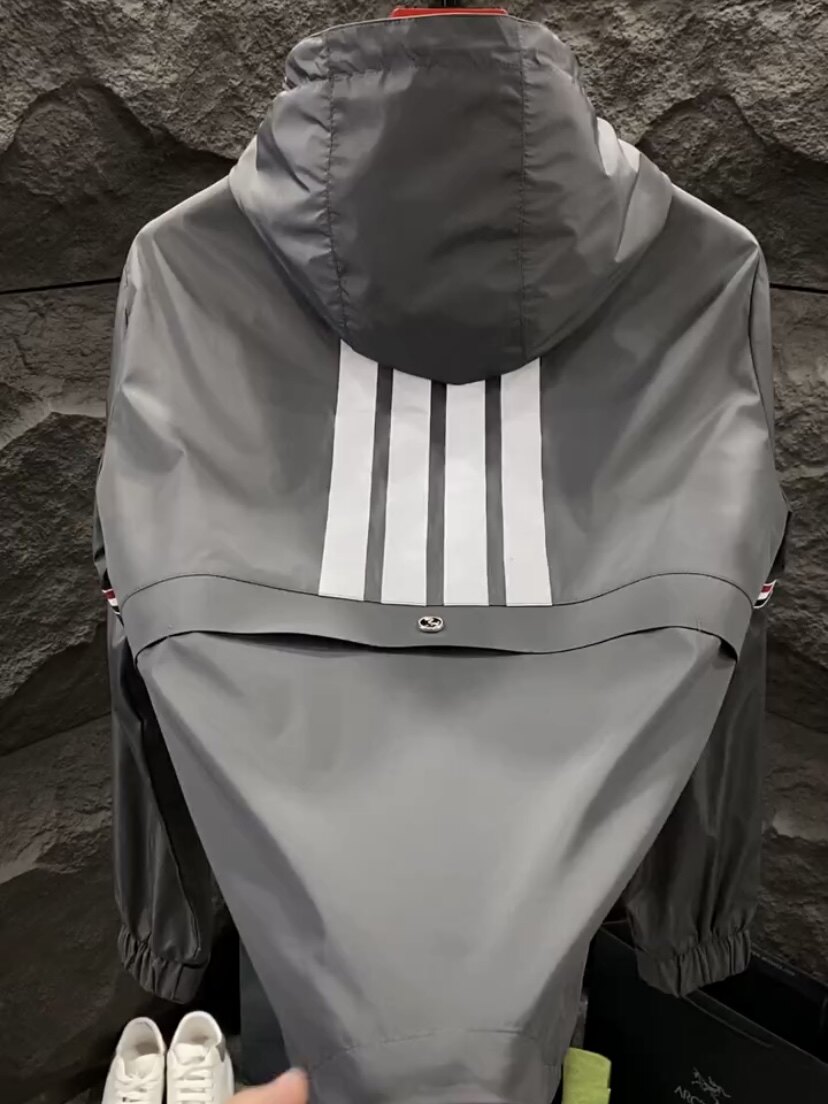 23097春季新款男士商务休闲连帽夹克外套高级感时尚百搭男装上衣