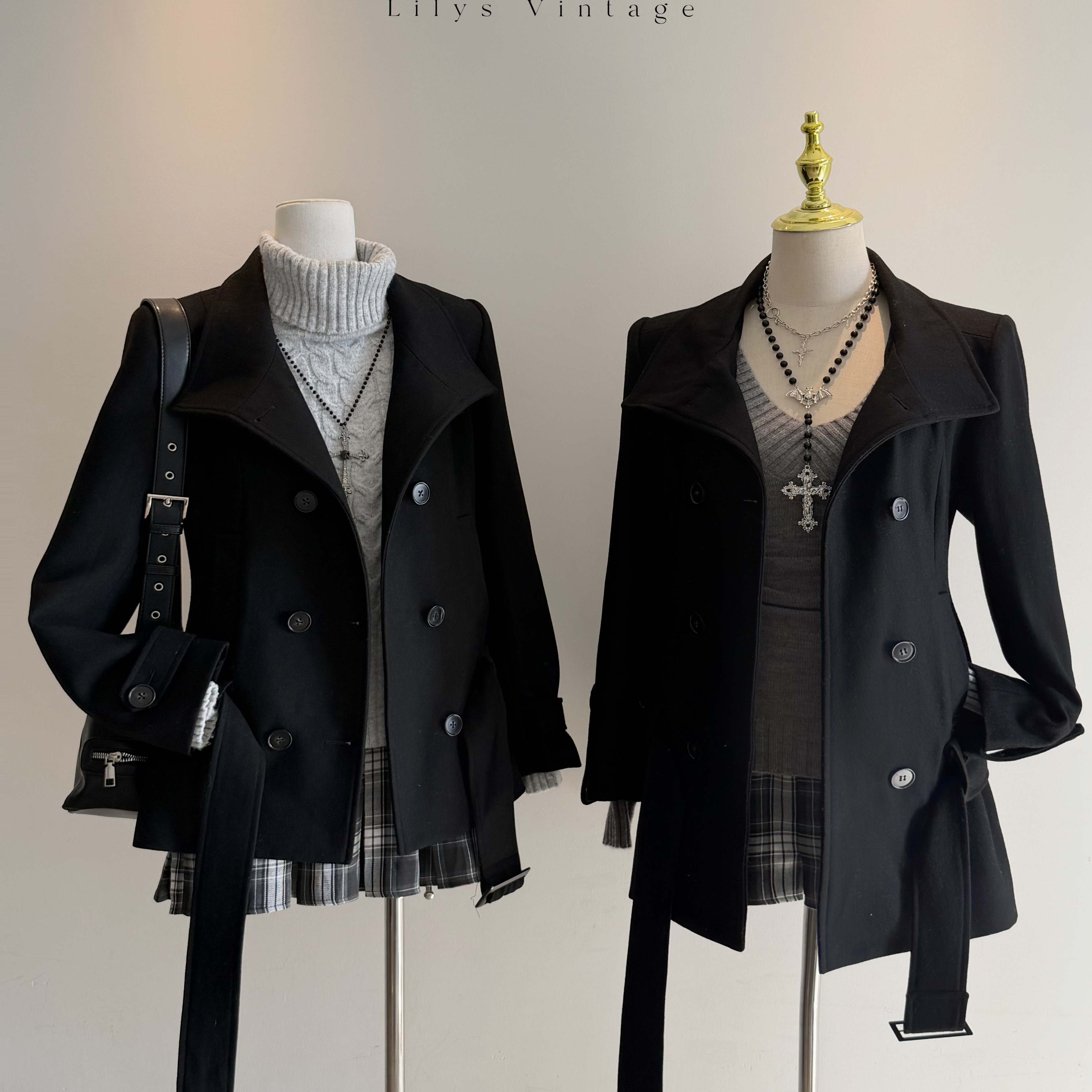 莉莉丝 ranran大衣 风衣气质黑色 显瘦百搭时尚短款女士